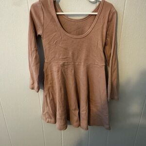 Long Sleeve Ribbed Dress